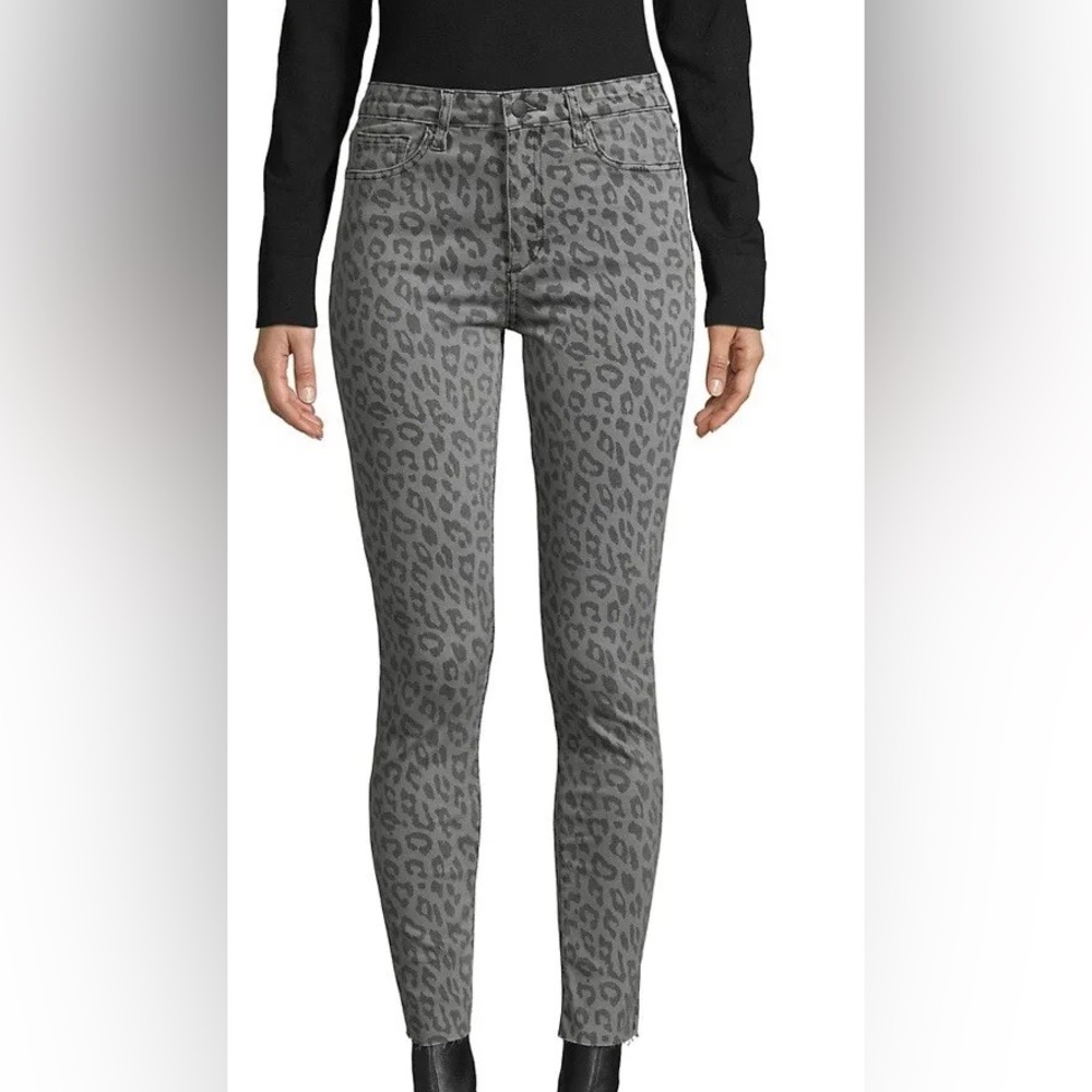 Joe's Jeans Women's High Rise Skinny Ankle /Grey Leopard  Denim) w/frayed edge